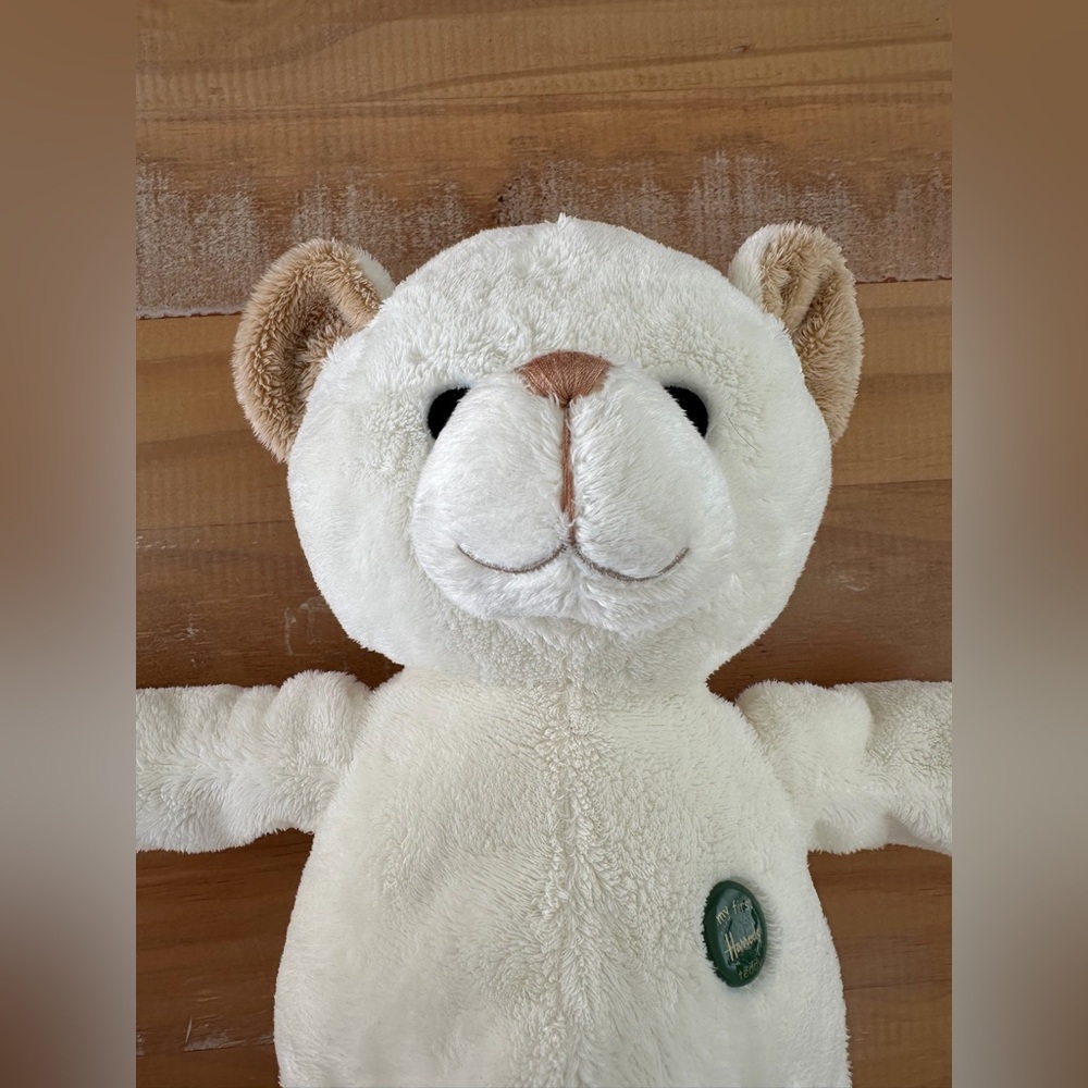 Harrods “My First Harrods” Teddy Bear Light Tan Cream/Ivory UK London 15” - Picture 12 of 16